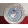 CRATE and BARREL WINTER SNOW PEOPLE DESSERT/SALAD PLATE Hartstone Pottery