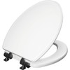 Mayfair Bennett Toilet Seat with Matte Black Hinges, Slow Close