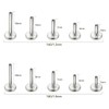 limerencia 16G/18G Hypoallergenic Internal Threaded Titanium Bar Post Replacement,Flat Back