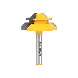 YONICO Lock Miter Router Bit 45 Degree - Up to 1/2-Inch Stock 1/4-Inch Shank 15129q