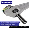 KARRYTON 24 Inch Aluminum Offset Pipe Wrench, 4"/101mm Adjustable Jaw
