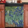 Tomhong 2D Flat Irises Flower Dishwasher Magnetic Cover 23x26 Inch
