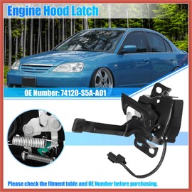 ACROPIX Car Engine Hood Latch Lock for Honda Civic 2006 2007 2008 2009 2010 2011 Hood Latch Assembly Hood Lock Assembly Replace 74120-SNA-A21 74120SNAA21 Car Parts