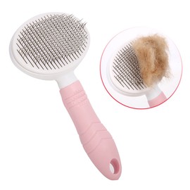 DEMKICO Dog Brush, Cat Brush, Pet Brush, Pet Brush, Gently Removes Loose Undercoat, Cat Brush, Dog Brush for Long and Short Haired Dogs and Cats (Pink)
