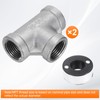 QUARKZMAN 2 Pieces Tee Pipe Fitting (3/8" x 3/8" x