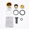 OUGOO 3-1/2-inch Gold Kitchen Sink Drain, Stainless Steel Removable Deep