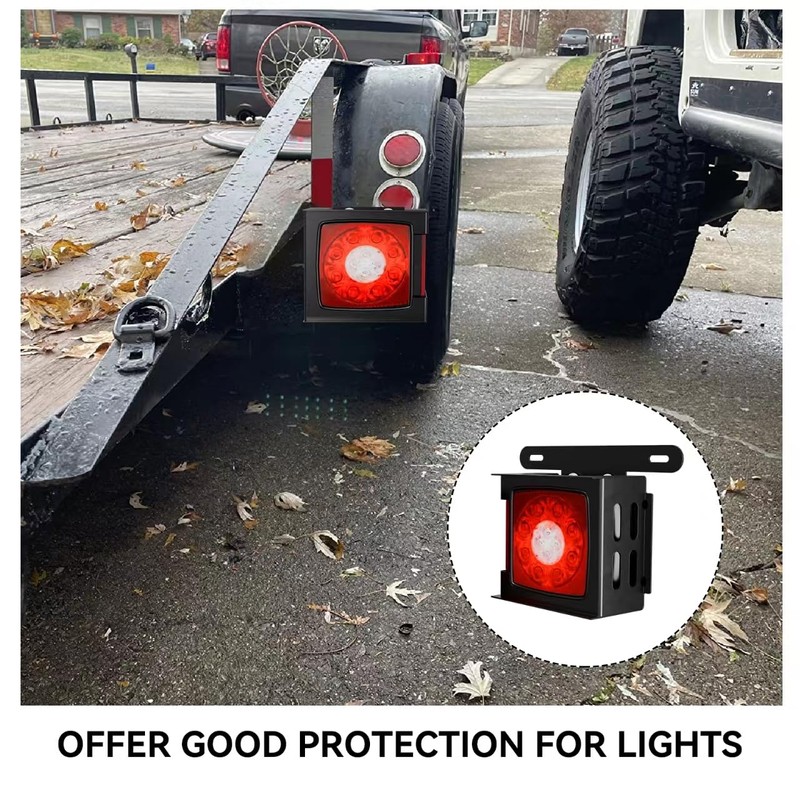 Trailer Light Brackets, Trailer Lights Guards, Pair Tail Lights Cover