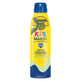 Banana Boat Kids MAX Protect Sunscreen Spray SPF 100 6oz & Sport Ultra Sunscreen Spray Twin Pack SPF 50 6oz each