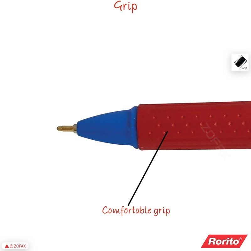 rorito 5 x 0.7mm Tip Niceo BLUE Retractable Ballpoint Pens