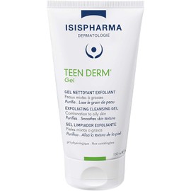 Teen derm Gel Isispharma , gel de limpieza con esferas exfoliantes.