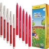 Felt Tip Pens, RED, Fibre Fine Point, Pack of 10,