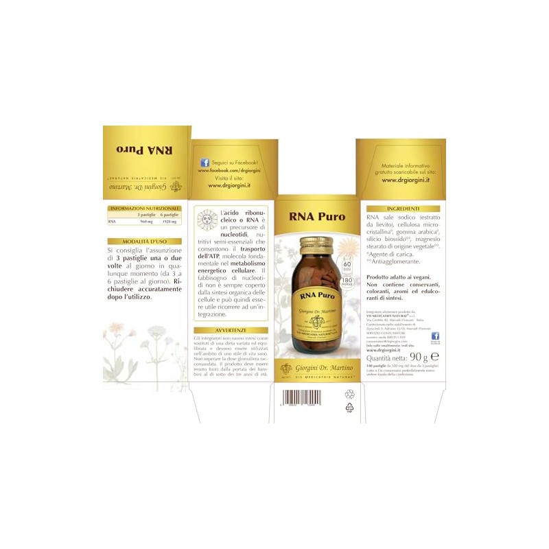 Integratore Giorgini Dr. Martino RNA PURO pastiglie - 90 g