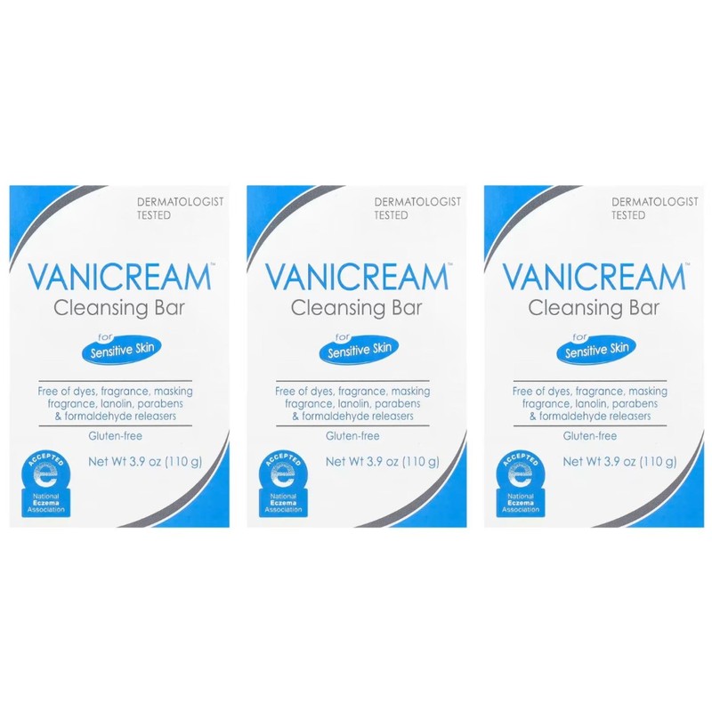 Vanicream Cleansing Bar 3.9 oz Pack of (3)