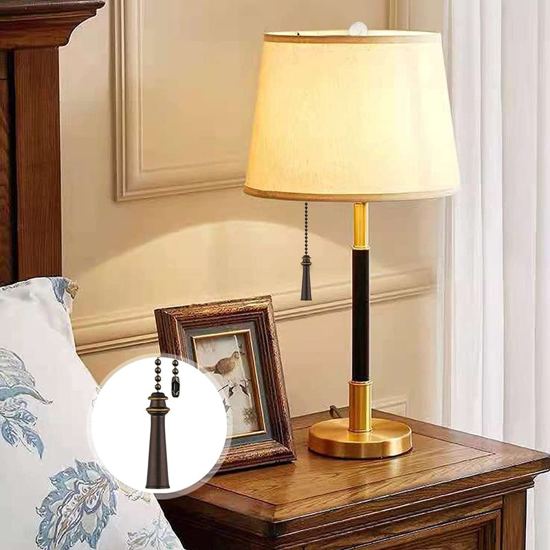 Akahttbn Ceiling Fan Pull Chain Decorative Extension 12 Inches Bronze