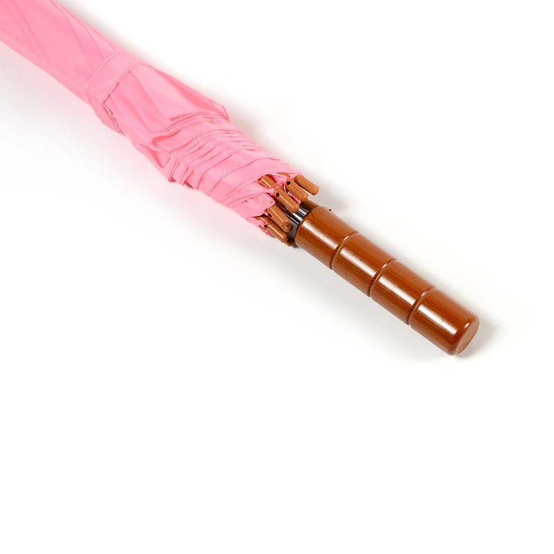 Jollybrolly Pink Straight Stick Lightweight Auto Open Umbrellas- 65cm Length,