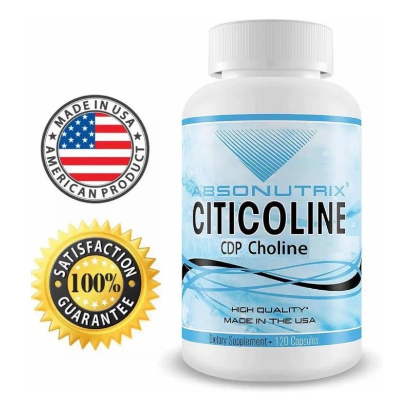 Citicolina Choline 530mg (120 Cápsulas) Absonutrix Sabor Sin Sabor