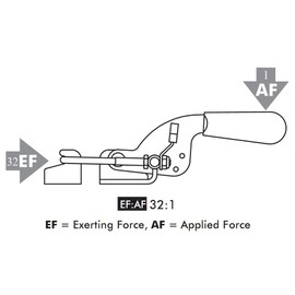 DE-STA-CO 331 Pull Action Latch Clamp with Latch Plate and U-Shaped Hook