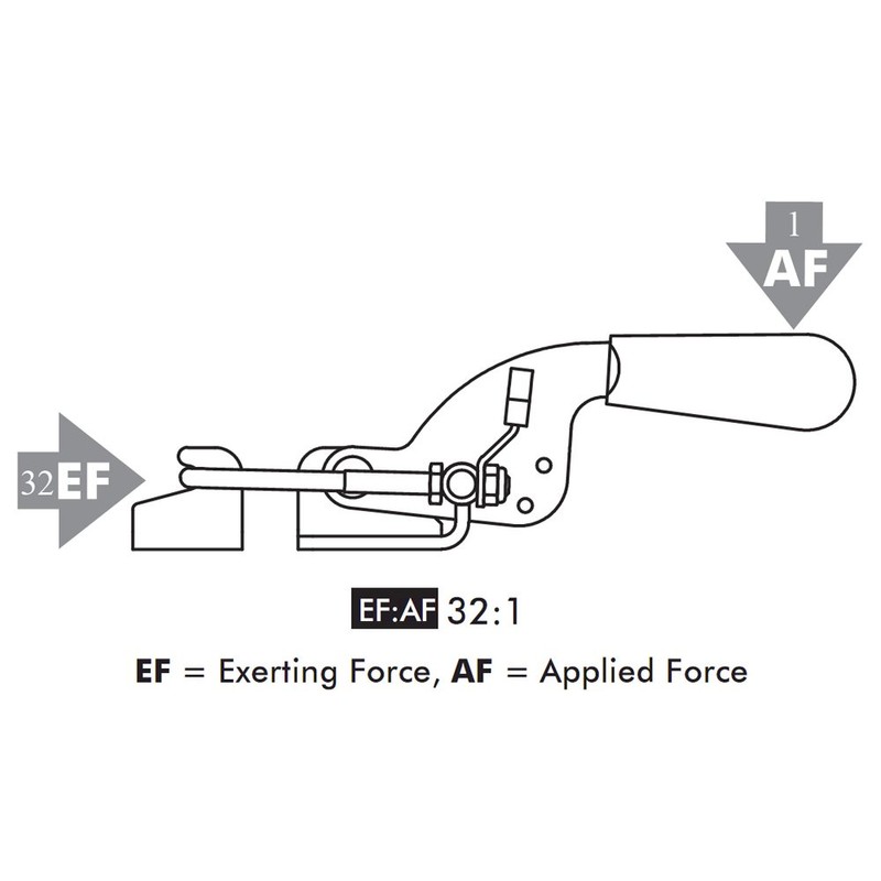 DE-STA-CO 331 Pull Action Latch Clamp with Latch Plate and
