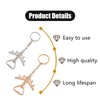 2 PCS Airplane Bottle Opener Creative Airplane Keychain Pilot Keychain