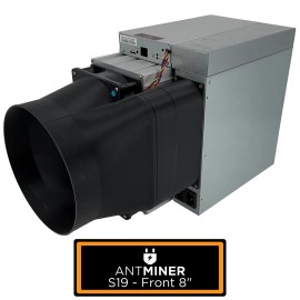Antminer Front + PSU 8 Inch Fan Shroud Silencer KS5 KS3 K7 KA3 S21 S19 D9 L7 HS3 - 30mm