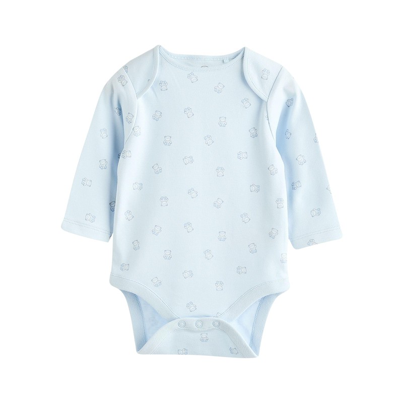 NEXT 5 Pack Bear Long Sleeve Bodysuits, blue, 12 -