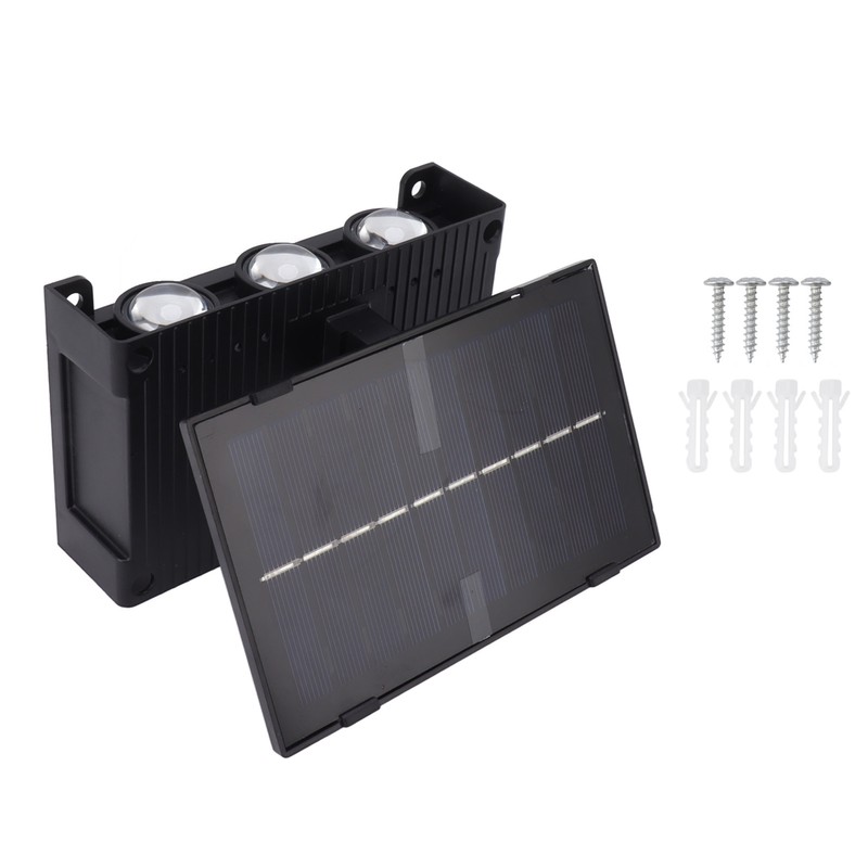 Solar Outdoor Lights Waterproof 6 LED Bulbs Ambient Outdoor Wall
