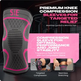 Special Essentials Knee Brace - Compression Sleeve for Men & Women - 2 Pack, Supports Meniscus Tear, ACL, Arthritis, Knee Pain, Gym Use