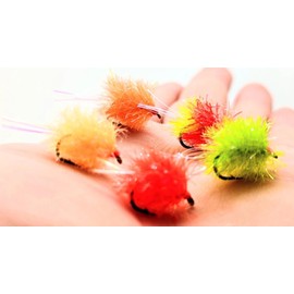 Dragon Fishing Flies Blobs UV Supersoft Trout Flys Bright Colours Ultraviolet