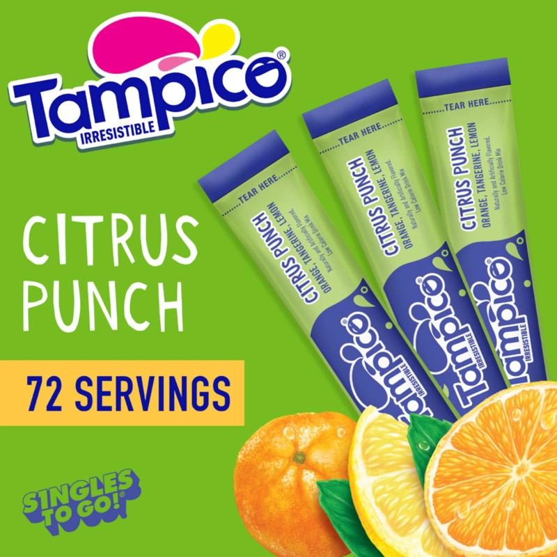 SINGLES TO GO! Tampico Citrus Punch Singles To Go Drink