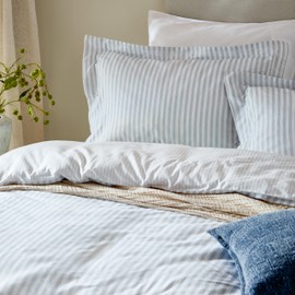 Yard Hebden A Righe Coppia Di Federe – Ultra Morbida 100% Cotone Reversibile Oxford Federa (Blu Minerale – 50x75cm)