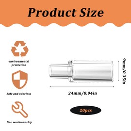 Breathalyser Mouthpieces, Pack of 20 Breathalyser Mouthpieces, Breathalyser Mouthpieces, Mouthpieces for Alcohol Meter, Alcohol Tester, Transparent (Not Included Alcohol Tester)