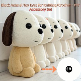 Geettcaifu 80PCS Large Plastic Safety Eyes, for Stuffed Animals Craft Crochet Dolls Eyes, for DIY Puppets Bear Crafts Animals Making Supplies