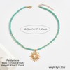 Zurlcdye Sun Necklace for Women Moon Pendant Boho Beaded Necklaces
