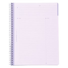 Clairefontaine 328000C Meeting Book Linicolor Fresh (DIN A4+, 80 Sheets, with Pre-Printed Pages for Date, Notes and To Do) Pack of 1 Assorted Colours