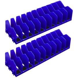 Eikovia Plier Orgainzer, 2 Pack ​Pliers Orgainzer Rack, 20 Slots Extendable Screwdriver Organizer with Non-Slip Rubber Base, Fits 3" H, Toolbox Organizer for Pliers, Wrenches, Screwdrivers,Blue