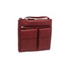 VISCONTI Leather Handbag Style 18608A - Red