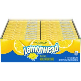 Lemonhead Lemon Candy, 0.8 Ounce Treat-Size Boxes (Pack of 24)