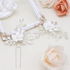 Oriamour 2Pcs Bridal Hair Accessories,Gold Wedding Hair Pins Pieces With