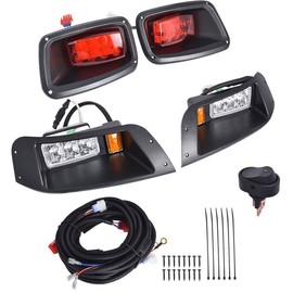 LED Headlight & Tail Light Kit replacement for EZGO TXT Golf Cart 1996-2013 Gas and Electric