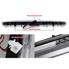 HYPERSPEED LED Tail Center Third 3rd Rear Brake Stop Light Lamp Fit for 2005 2006 2007 2008 2009 2010 Scion tC 2DR, Car Mods Exterior Accessories Replacement Parts Assembly (Chrome Housing Clear Lens)