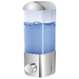 ADOB Beautiful Vera Soap Dispenser for Wall Mounting for Liquid Soap, Shampoo, Shower Gel, Lotion, 500 ml, for Screwing or Gluing without Drilling, 40503