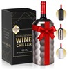 Premium Wine Chiller - 750ml Stainless Steel Bottle Cooler, Double-Walled