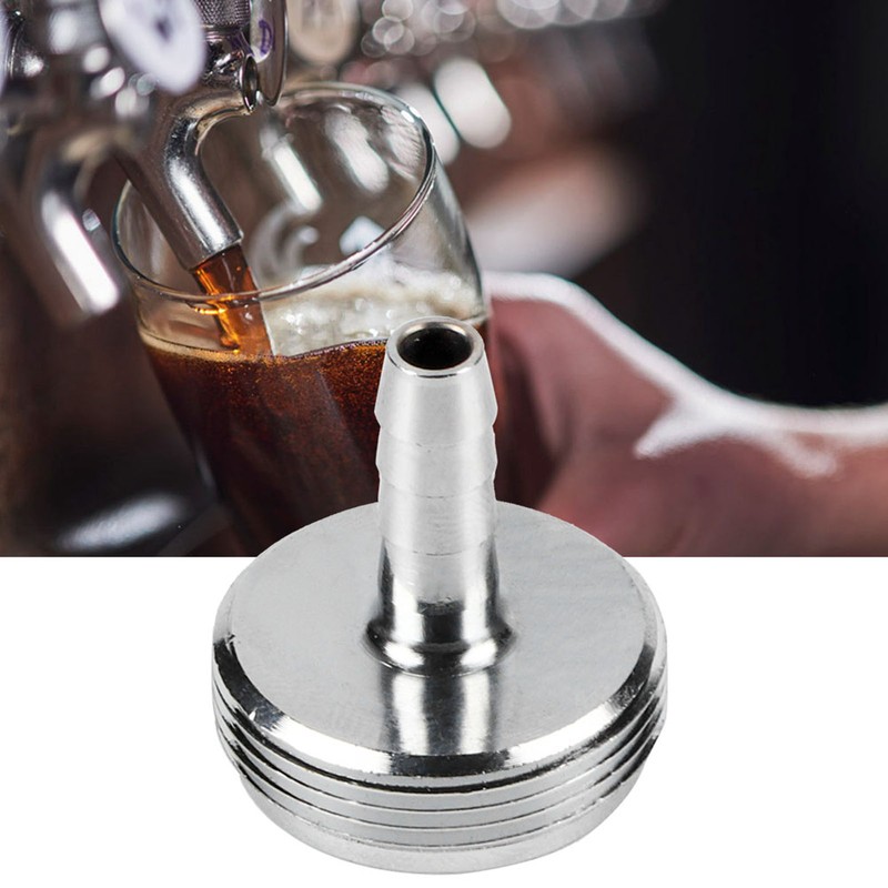Stainless Steel Beer Tap Faucet Cleaning Attachment Adapter Accessories 1/4