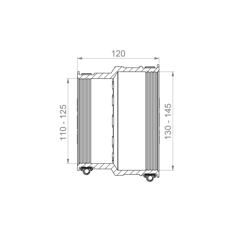 Crassus Adaptor Coupling CAC, Black, CRA12060