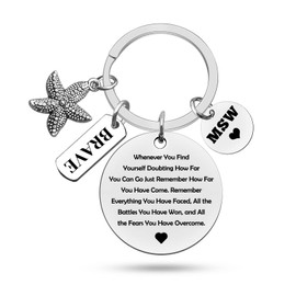 Social Worker Gift Msw Graduation Gift Starfish Keychain for MSW Appreciation Gift Starfish Gift Social Worker Appreciation Gifts Social Worker Keychain for MSW Coworker Gift for MSW Birthday Gifts