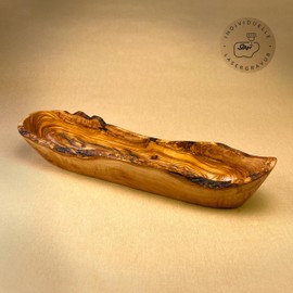 Olive wood bowl, baguette bowl, oblong in natural cut from 20 cm, 35cm