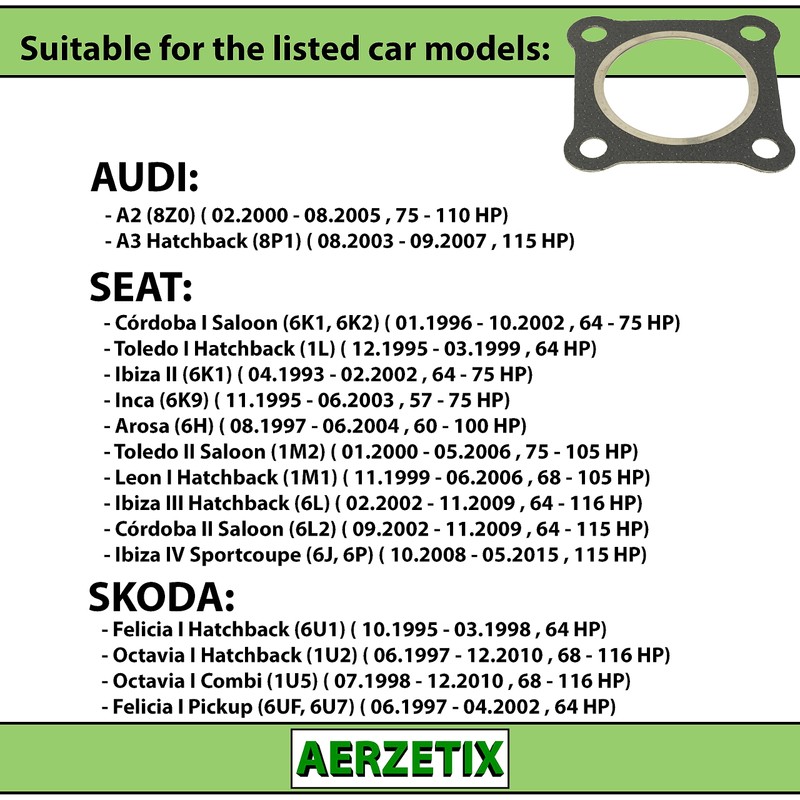 AERZETIX - C66995 - Gasket, Exhaust Pipe - Engine Side