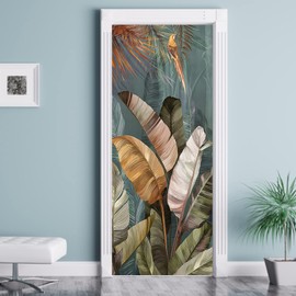 3D Door Sticker, Modern Art Vintage Wooden Door Wallpaper Stick and Peel Vinyl Door Covers Decorative Door Mural Decals for Home Decor, 30.3" x 78.7" (77x200cm)