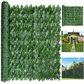 Hipicute Artificial Ivy Privacy Fence Wall Screen, 40" x 120" Artificial Hedges Fence and Faux Ivy Vine Leaf Decoration for Outdoor Garden Decor