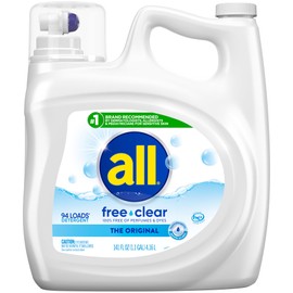 all Liquid Laundry Detergent Free Clear, 141 Ounce, 94 Loads